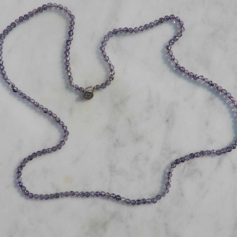 Purple Crystal Bead Necklace